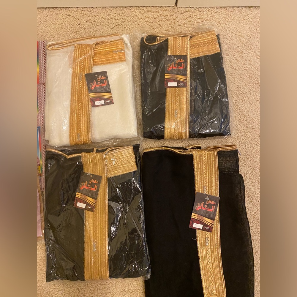 Arab kid abayas. Brand new and never been worn. Standard fit.